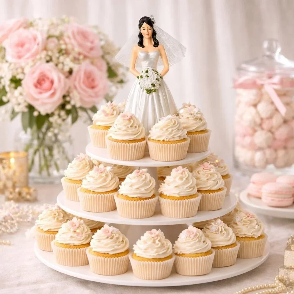 Wilton Bride Cake Topper Figurine Wedding Bridal Shower VTG Decor Black Hair